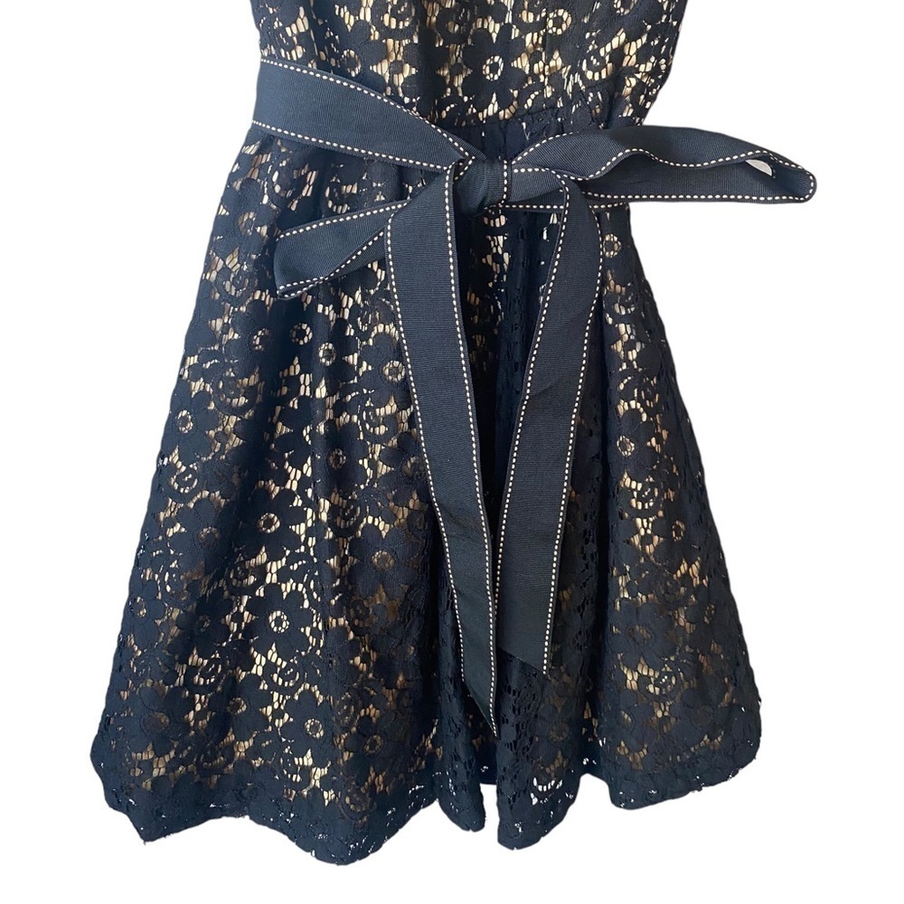 Windsor Lace Mini Dress Size S Mesh Bow‎ Sweetheart Neckline Fairy Coquette Prom - Picture 4 of 10